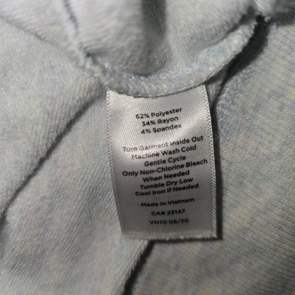 Haven Well Within Women Cowl Neck Sweatshirt Heather Blue 3/4 Sleeve Small